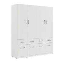 DREHTÜRENSCHRANK RYGEN 180,3/197,5/53,3cm 4-türig Weiß - Weiß, Holzwerkstoff (180.3/197.5/53.3cm) - MASSENO