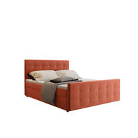 BOXBETT Mit Bettkasten Matratze Topper AMOR Orange 180x200 cm H3-Bonell - Orange, Holz/Textil (180/200cm) - Kaiser Möbel
