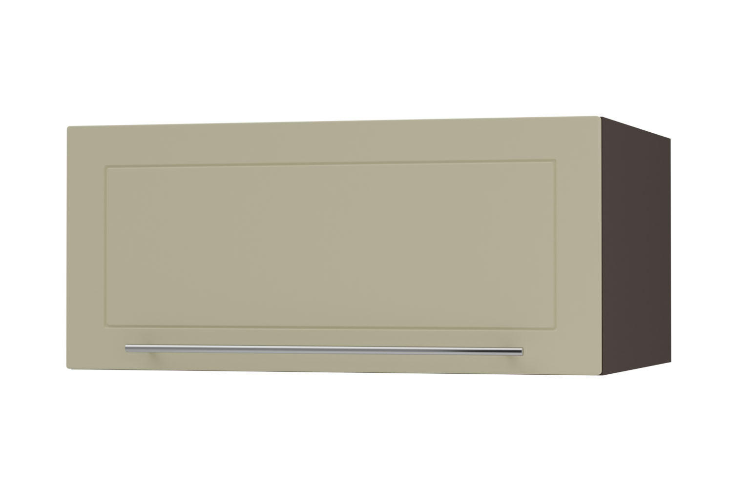 KLAPPHÄNGESCHRANK Kvantum W6B/80 Vanille Matt / Lava Matt 80 / 59 / 36cm - Dunkelgrau/Creme, Holz/Holzwerkstoff (80/36/59cm) - Feldmann-Wohnen