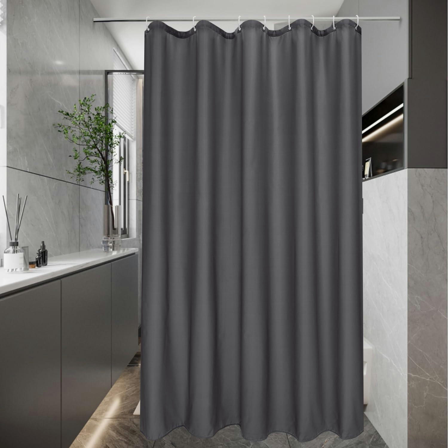 DUSCHVORHANG Dunkelgrau 120 x 200 cm - Anthrazit, Textil (120/200cm)