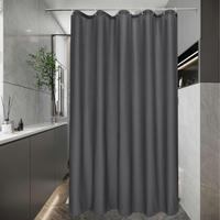 DUSCHVORHANG Dunkelgrau 120 x 200 cm - Anthrazit, Textil (120/200cm)