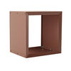 BRENNHOLZREGAL Wooker square Kaminholzregal Holzlagersystem Braun 49 × 49 cm - Braun, Metall (49/49/49cm) - Alberts