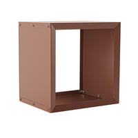 BRENNHOLZREGAL Wooker square Kaminholzregal Holzlagersystem Braun 49 × 49 cm - Braun, Metall (49/49/49cm) - Alberts
