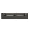 SOFA Ruby aus Cord dunkelgrau 4 Sitzplätze - Dunkelgrau, Textil (93/69/302cm) - Micadoni
