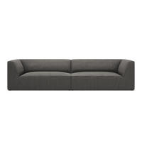 SOFA Ruby aus Cord dunkelgrau 4 Sitzplätze - Dunkelgrau, Textil (93/69/302cm) - Micadoni