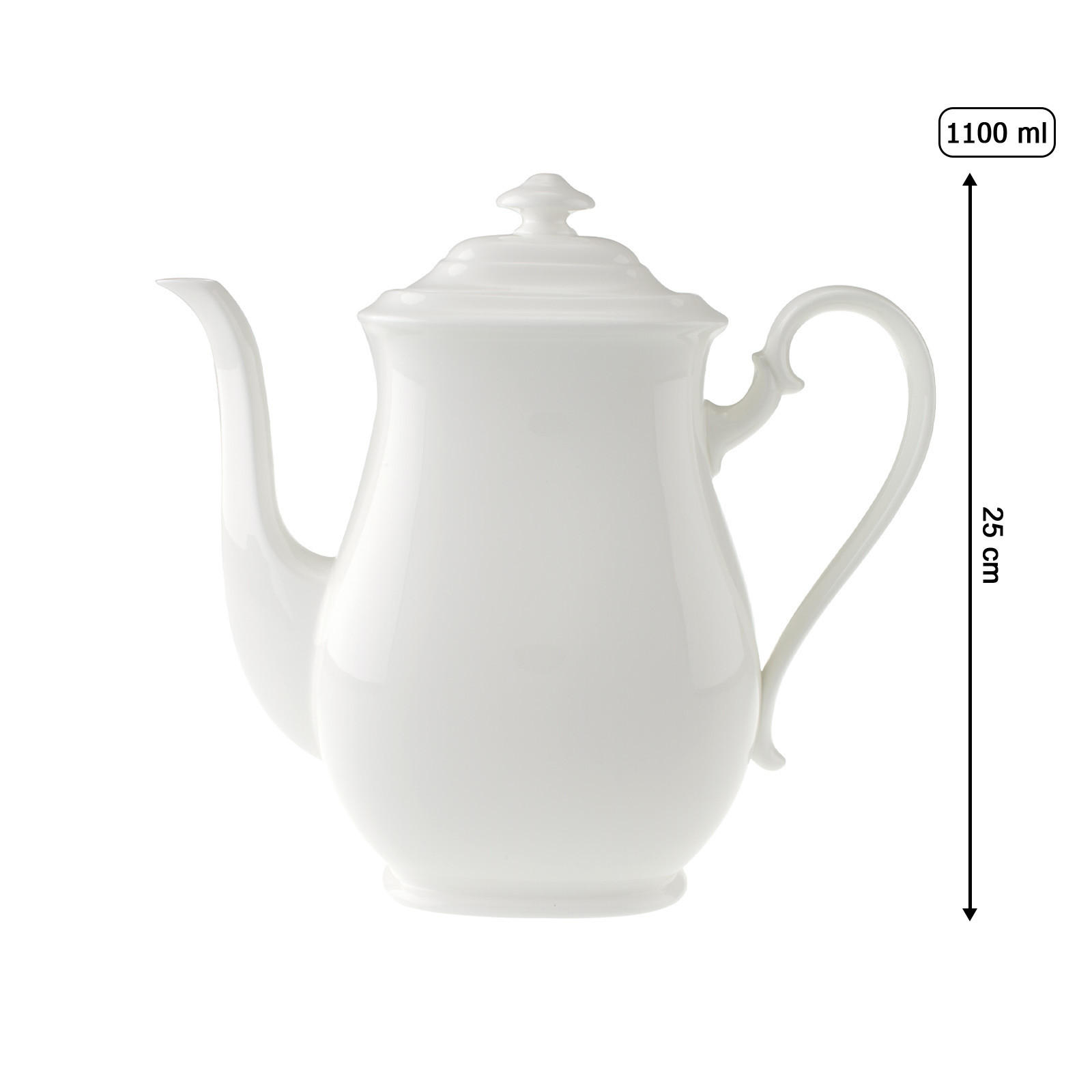 KAFFEEKANNE Royal weiß 1,1 Liter - Weiß, Keramik (0.001L) - Villeroy & Boch