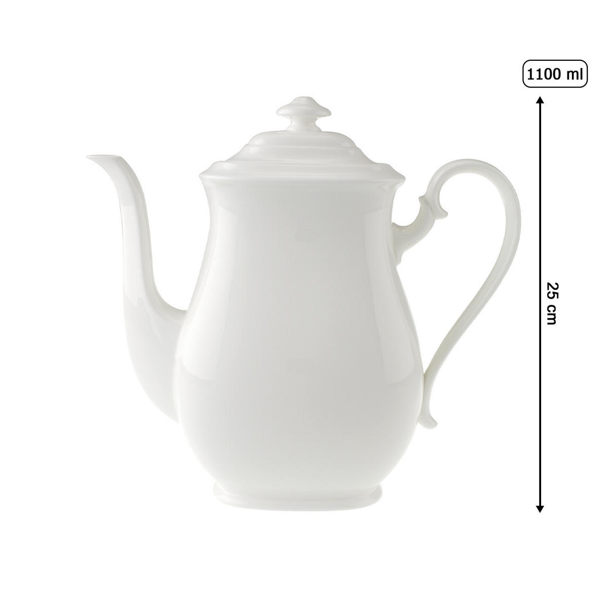 KAFFEEKANNE Royal weiß 1,1 Liter - Weiß, Keramik (0.001L) - Villeroy & Boch