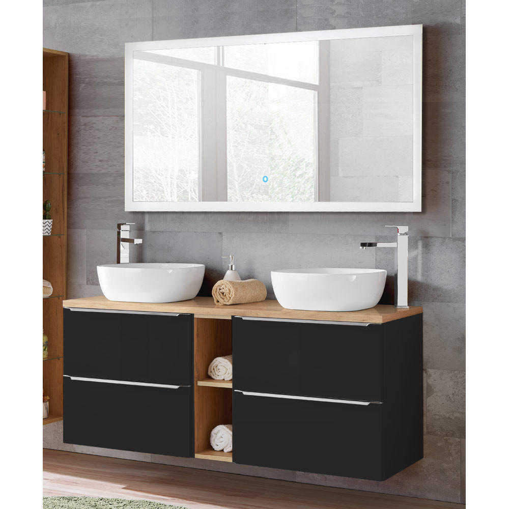 Lomado Badmöbel-Set Anthrazit 140x190x46 cm