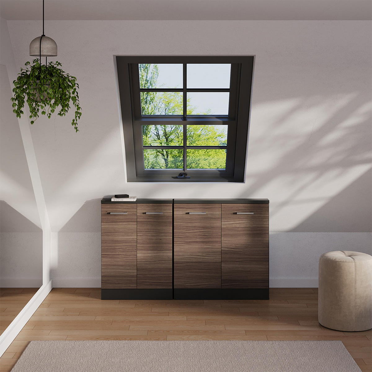 ŠIKMÁ SKŘÍŇ Rion Ušlechtilá šedá/antracitová - šedá, kompozitní dřevo (80/81.6/46cm) - Vicco