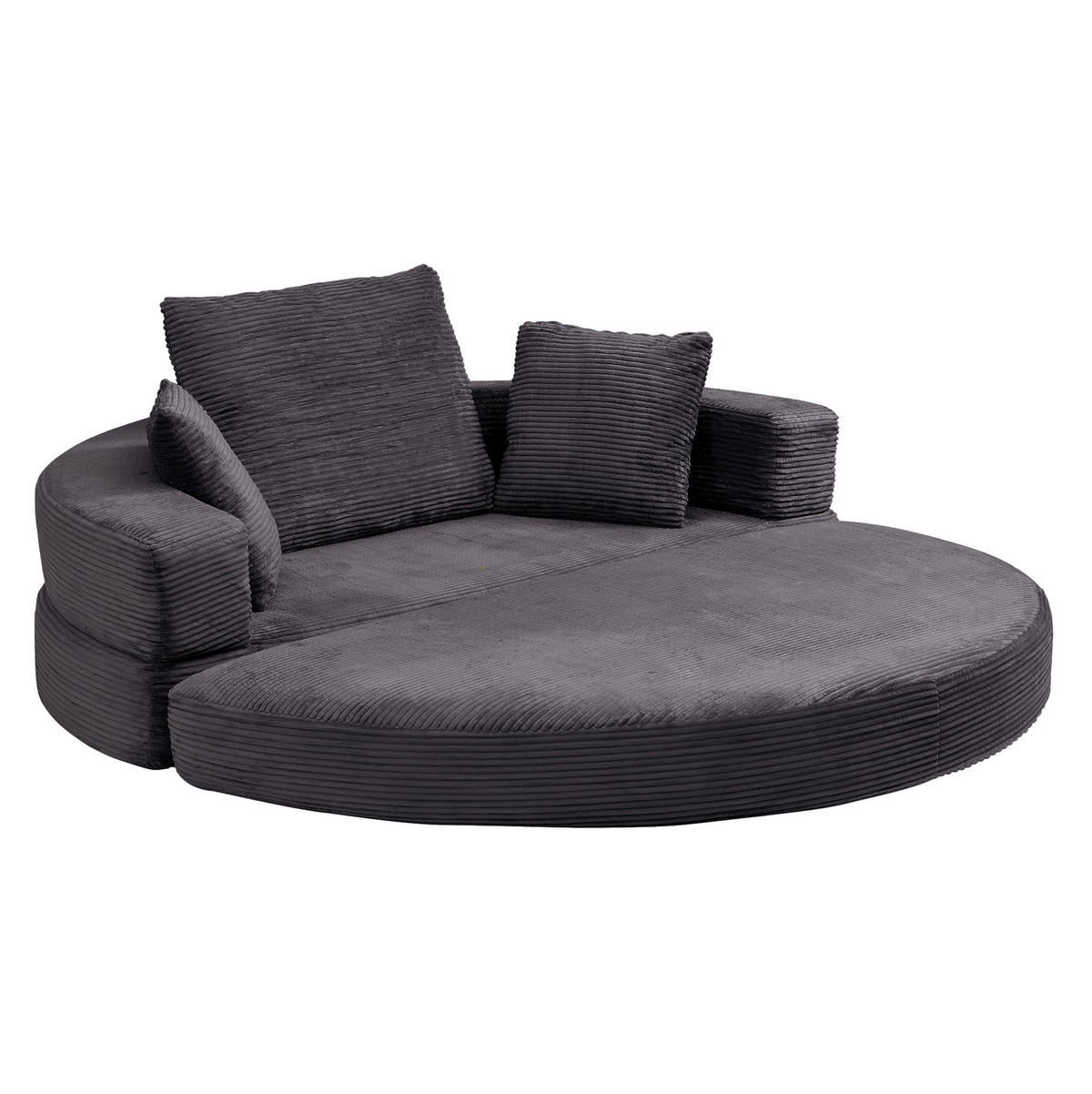 SCHLAFSOFA 173/176/40 cm aus Schaumstoff mit 2-in-1-Funktion Schwarz - Schwarz, Kunststoff (176/40/173cm) - Modenvie