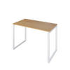 SCHREIBTISCH Fulda 110x60 cm – Weiß mit Kirsche Schoko Dekor - Braun, Holzwerkstoff (60/110/74cm) - Letti Moderni
