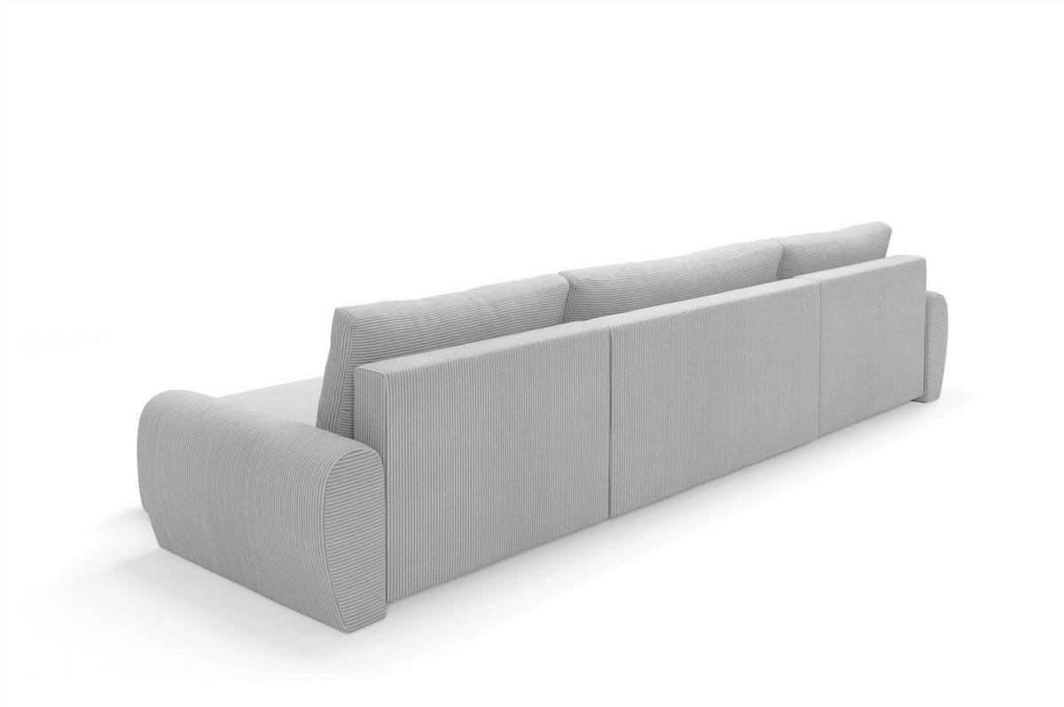 WOHNLANDSCHAFT Galan Mit Schlaffunktion - Weiß, Holzwerkstoff/Textil (397/70/153cm) - Fun Möbel