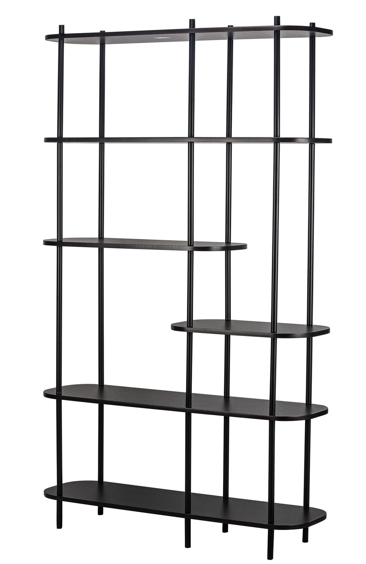Nordlys Regal Schwarz 100x169x30 cm