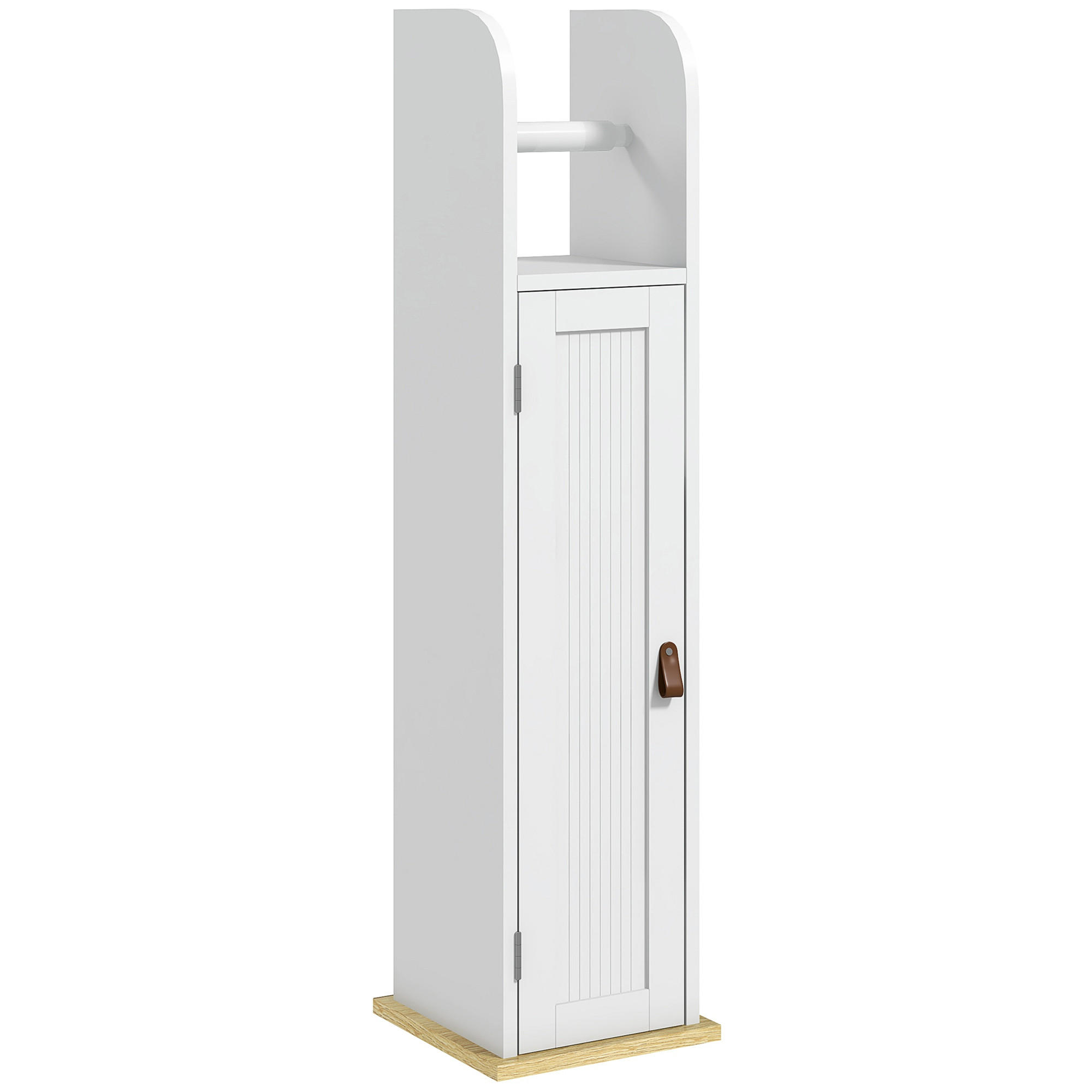 TOILETTENPAPIERHALTER DE-12377 mit schrank 20/20/80 cm Weiß - Weiß, Holzwerkstoff (20/80/20cm) - ComfortXL