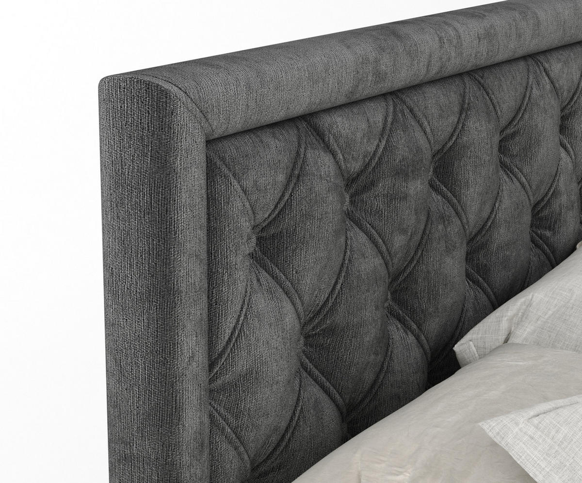 BOXSPRINGBETT Aurelia Anthrazit 160/200 cm - Anthrazit/Schwarz, Holz/Holzwerkstoff (160/200cm) - Maison de Reve