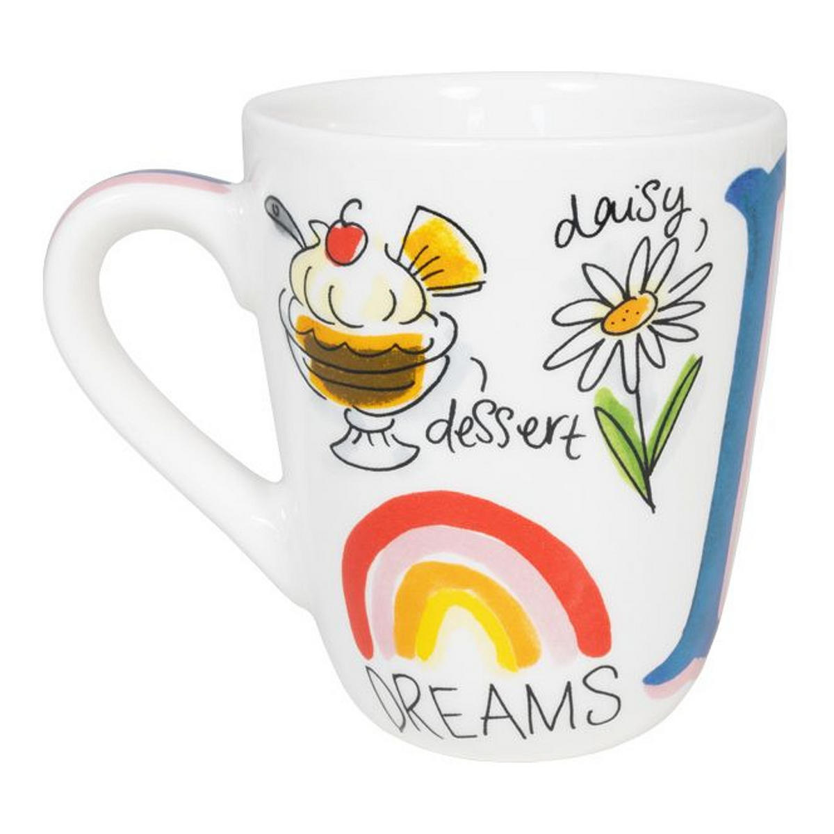 BECHER Liebesbrief D in Bunt - 350 ml - Multicolor, Keramik (0.35L) - Blond Amsterdam