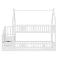 ETAGENBETT Massivholz 90/200 cm Weiß - Weiß, Holz - Raumix