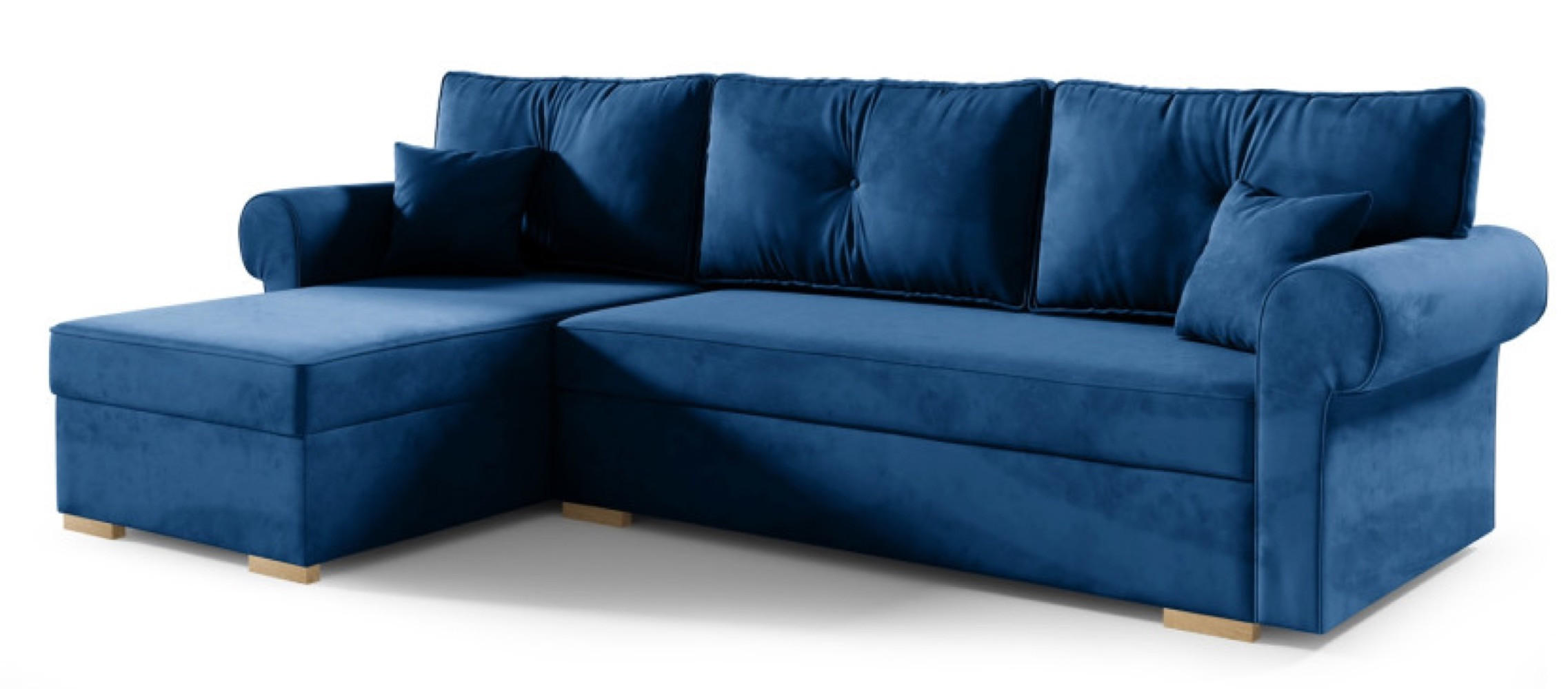 ECKSOFA Granat LION Mit Schlaffunktion Links - Blau, Textil (238/85cm) - Sepro Meble