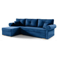 ECKSOFA Granat LION Mit Schlaffunktion Links - Blau, Textil (238/85cm) - Sepro Meble