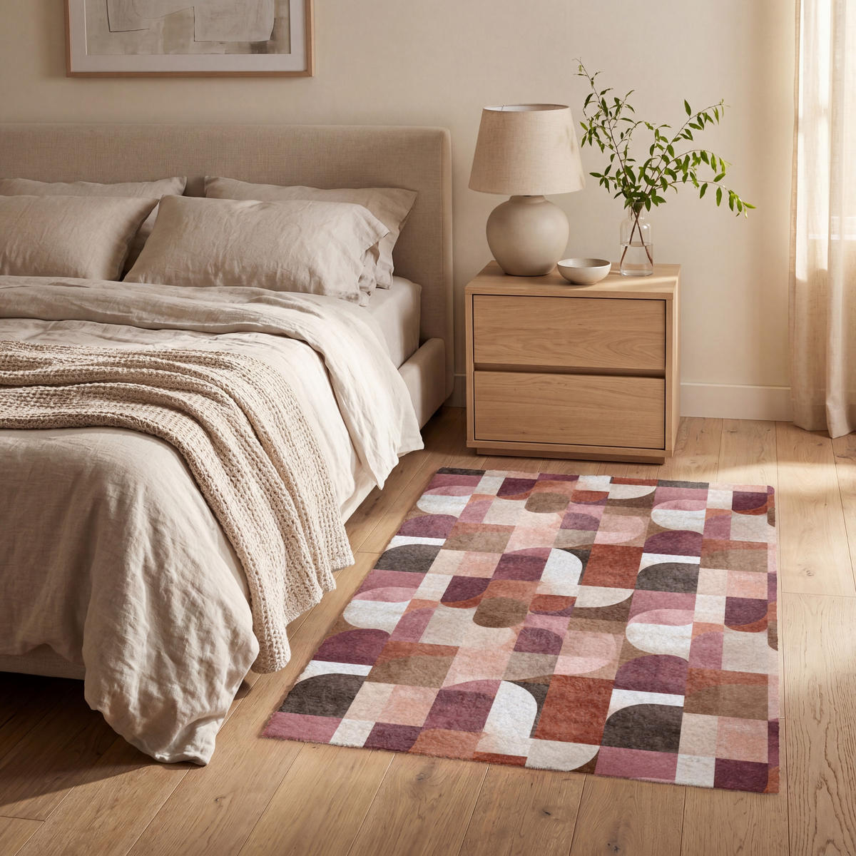 KOBERCE - Geometria - Moderné - Retro - 80x120 cm - viacfarebná, textil/plast (80/0.4cm) - OnlyWow
