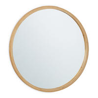 WANDSPIEGEL - Hellbraun, Glas/Holz (61/61/2cm) - Relaxdays