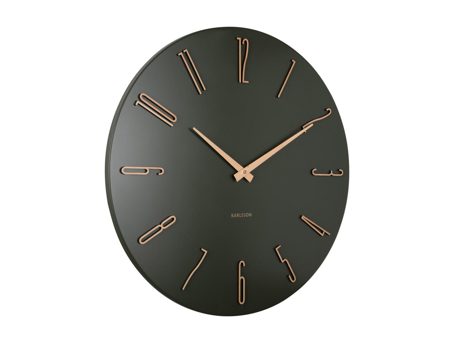 WANDUHR Esmerado Grün 2.5/60/60 cm - Grün, Metall (60/60/2.5cm) - Karlsson