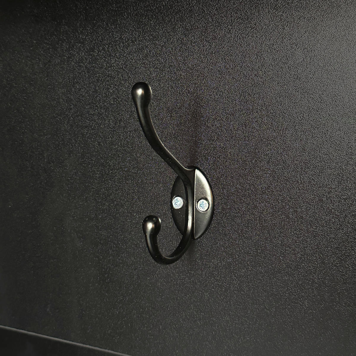 GARDEROBEN-SET in Schwarz mit Bank und Schuhablage für Eingangsbereich und Flur, H190/B120/T40 cm - Schwarz, Holzwerkstoff (120/190/40cm) - STILVORA