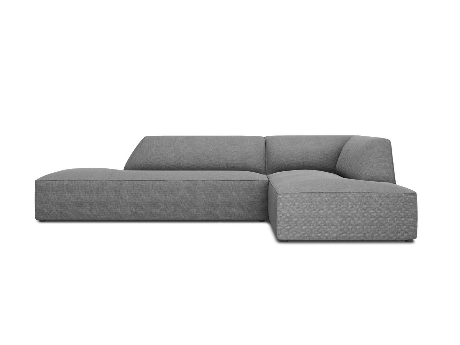ECKSOFA rechts Ruby aus strukturiertem Stoff grau 4 Sitzplätze - Grau, Textil (180/273cm) - Micadoni