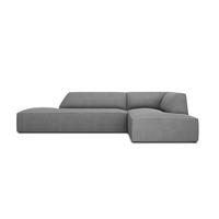 ECKSOFA rechts Ruby aus strukturiertem Stoff grau 4 Sitzplätze - Grau, Textil (180/273cm) - Micadoni