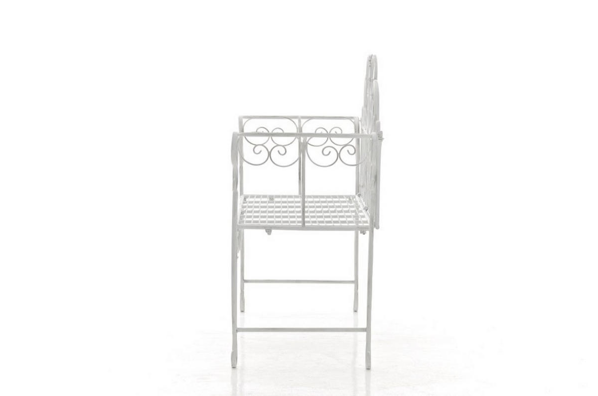 GARTENBANK Minno antik weiß - Weiß, Metall (128/46/94cm) - TPFGarden
