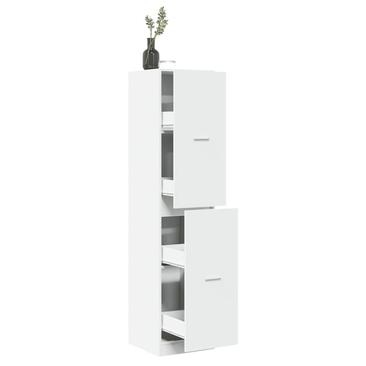 APOTHEKERSCHRANK Weiss 40/41/174,5 Cm Holzwerkstoff - Weiß, Holzwerkstoff (41/174.5/40cm) - vidaXL