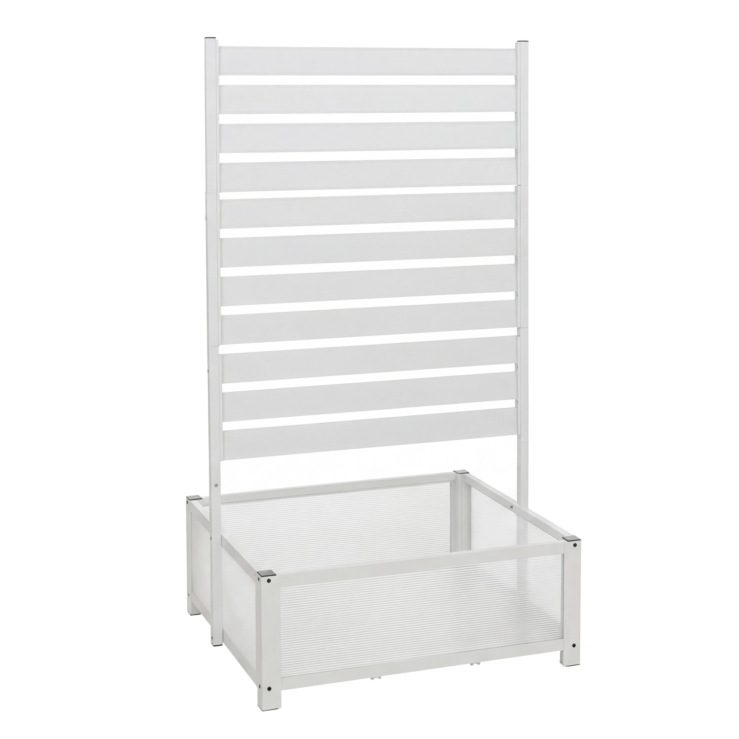 BEET MIT RANKGITTER Weiß - Weiß, Metall (90/158/75cm) - MCW
