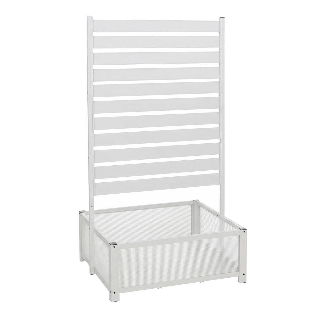 BEET MIT RANKGITTER Weiß - Weiß, Metall (90/158/75cm) - MCW