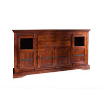 SIDEBOARD Akazie 181x50x100 nougat lackiert OXFORD #453 - Dunkelbraun, Holz (181/100/50cm) - Massivmoebel24