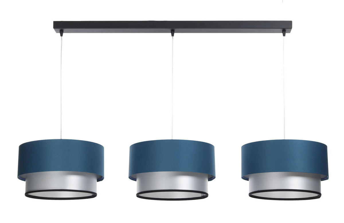 HÄNGELEUCHTE Blau 30/88 cm - Silberfarben, Kunststoff (30/2.6/88cm) - ONZENO