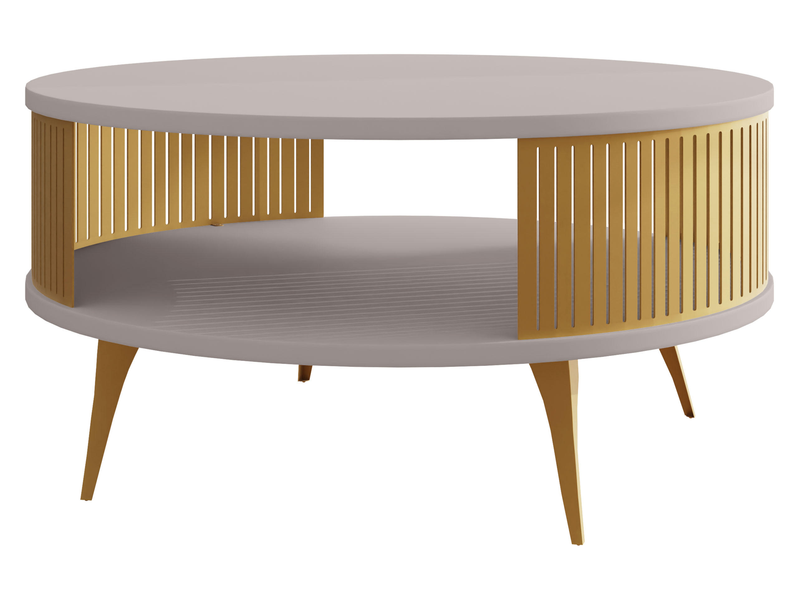 COUCHTISCH Roenni Gold - Kaschmir/Goldfarben, Holzwerkstoff/Metall (75/75/30cm) - MIRJAN24