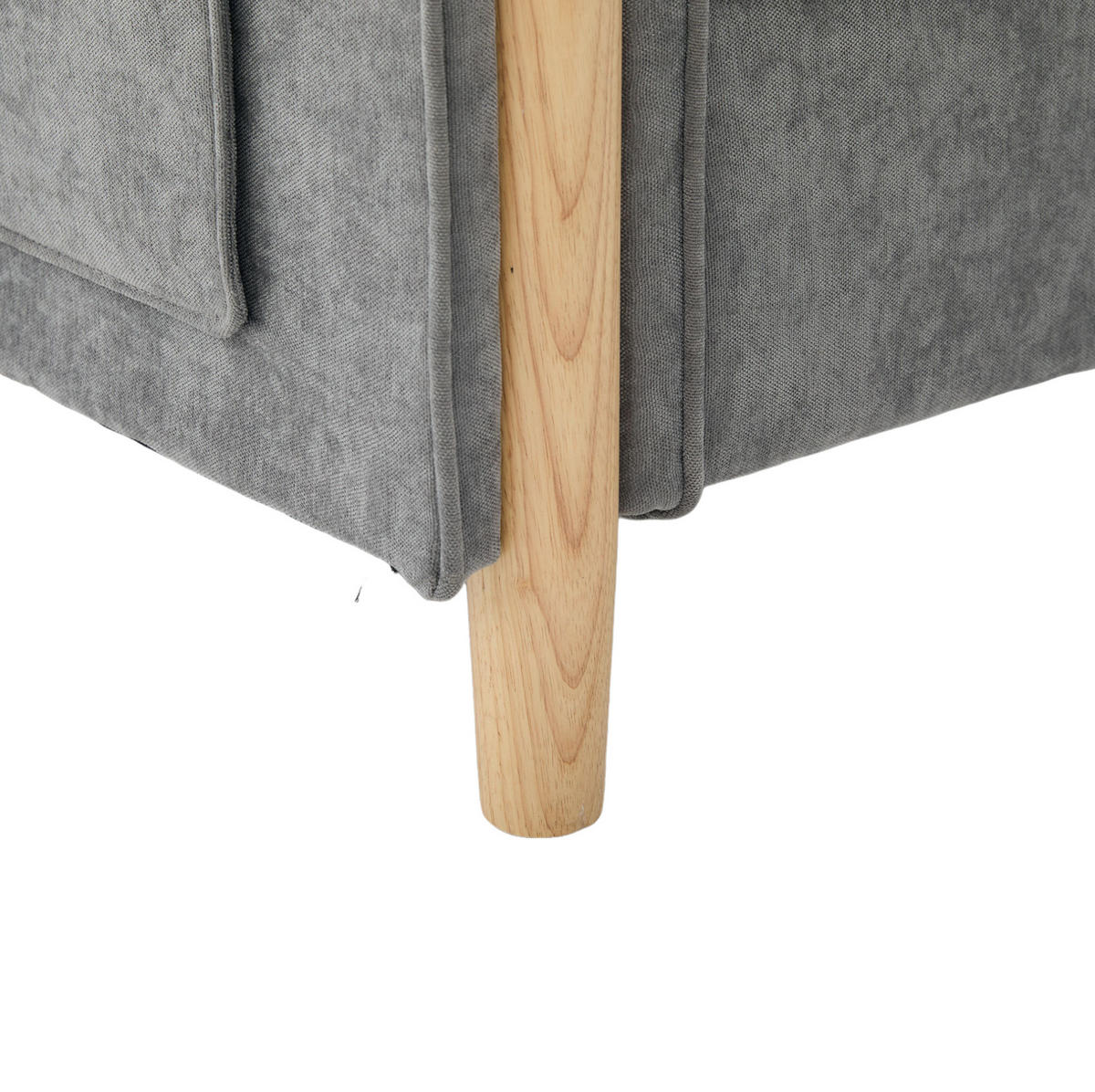 SOFA mit Stauraum 261 x 77 x 86 cm Hellgrau - Hellgrau, Holz (77/86/261cm) - Meubliv