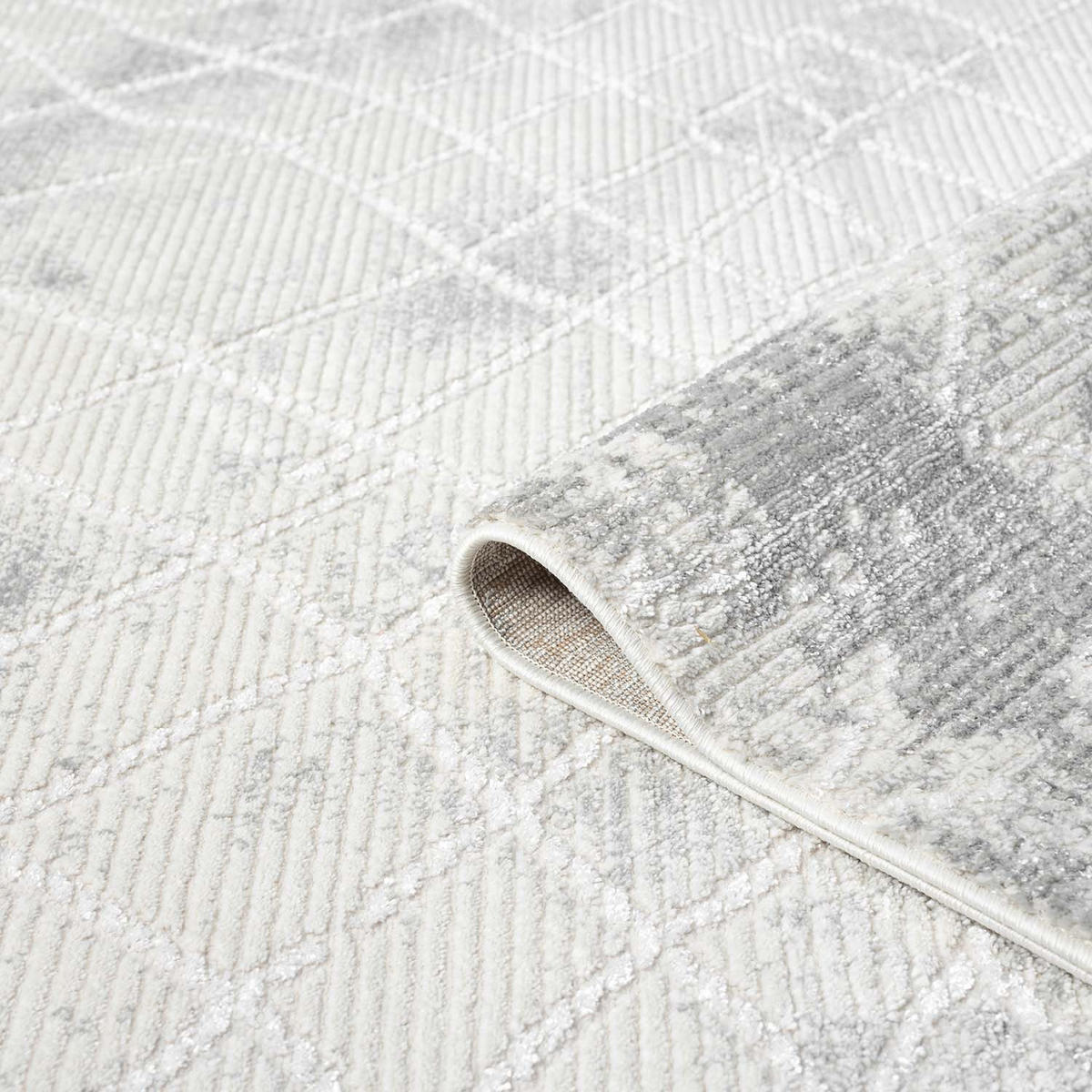 KURZFLOR-TEPPICH Antik 215 Grau 120x170 cm - Grau, Textil (120/170cm) - carpet city