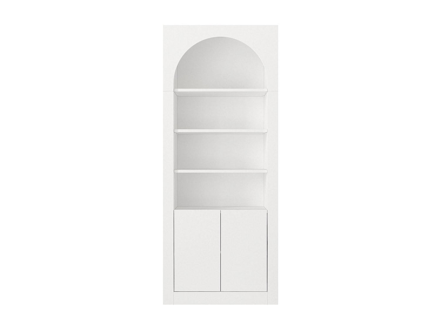 BÜCHERREGAL - 74 cm x 35 cm - holz - weiß Cymora - Weiß, Holz (74/180/35cm) - Vente-Unique