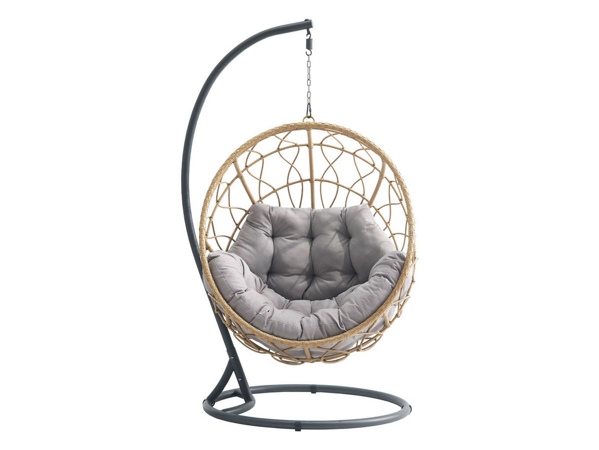 HÄNGESESSEL Aria - Beige, Metall (107/197/68cm) - MIRJAN24