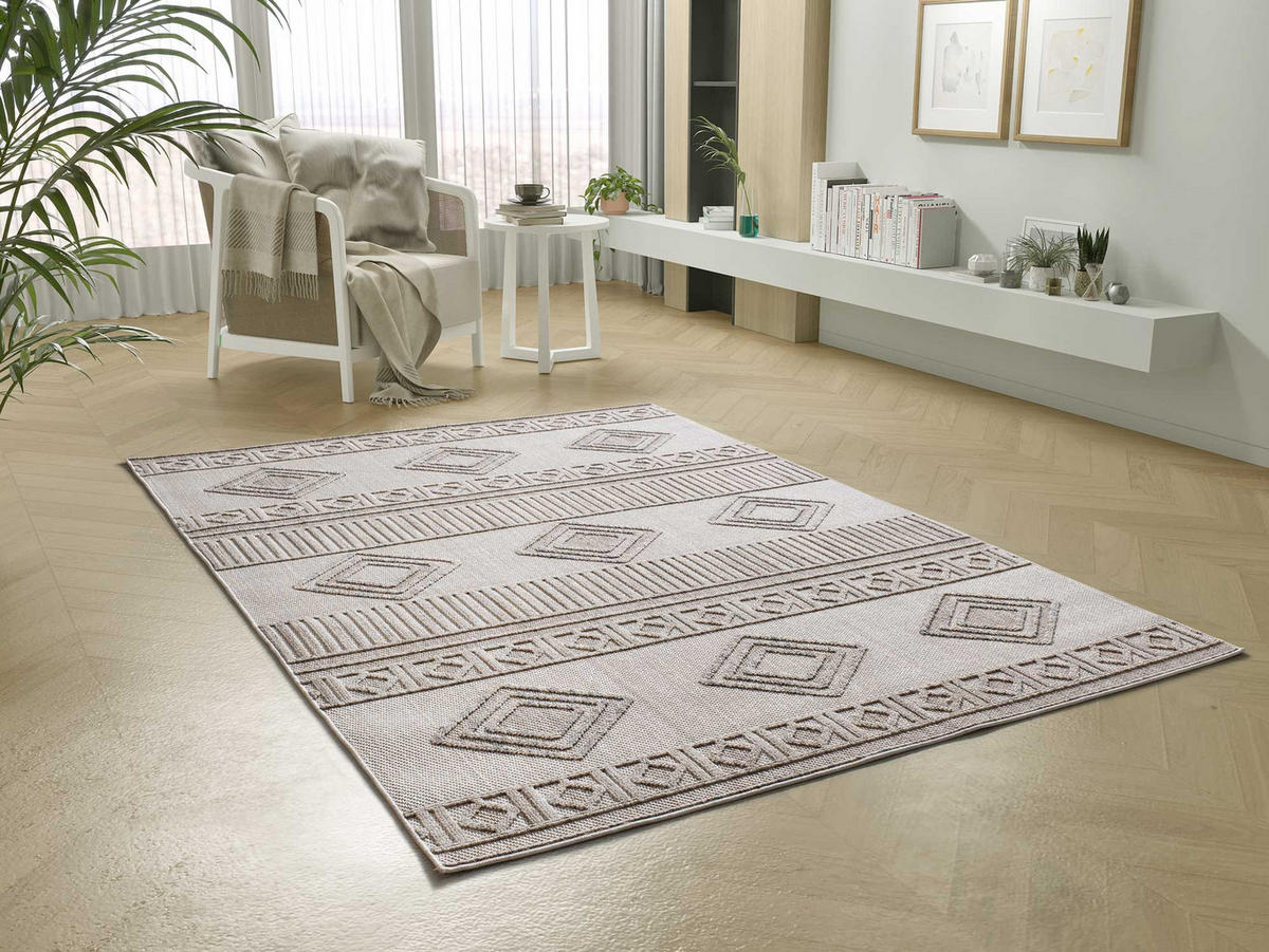 VINTAGE-TEPPICH Beige Element 134/200 cm - Beige, Naturmaterialien/Textil (134/200cm) - Atticgo