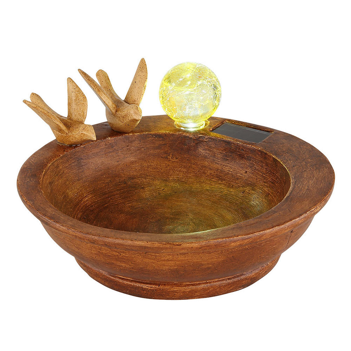 LED AUSSENLEUCHTE Solarleuchte Braun - Braun, Kunststoff (26/23/12.3cm) - Globo Lighting