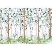 FOTOTAPETE Kinderzimmer Wald Vliestapete Tapete 300x210 - Multicolor, Papier (300/210cm) - Wallarena