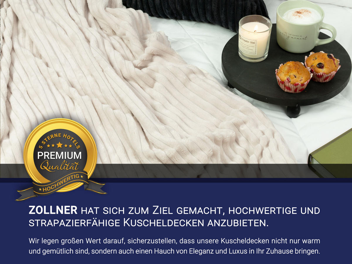 KUSCHELDECKE, 150 x 200 cm, 100% Polyester, Weiß - Weiß, Textil (150/200cm)