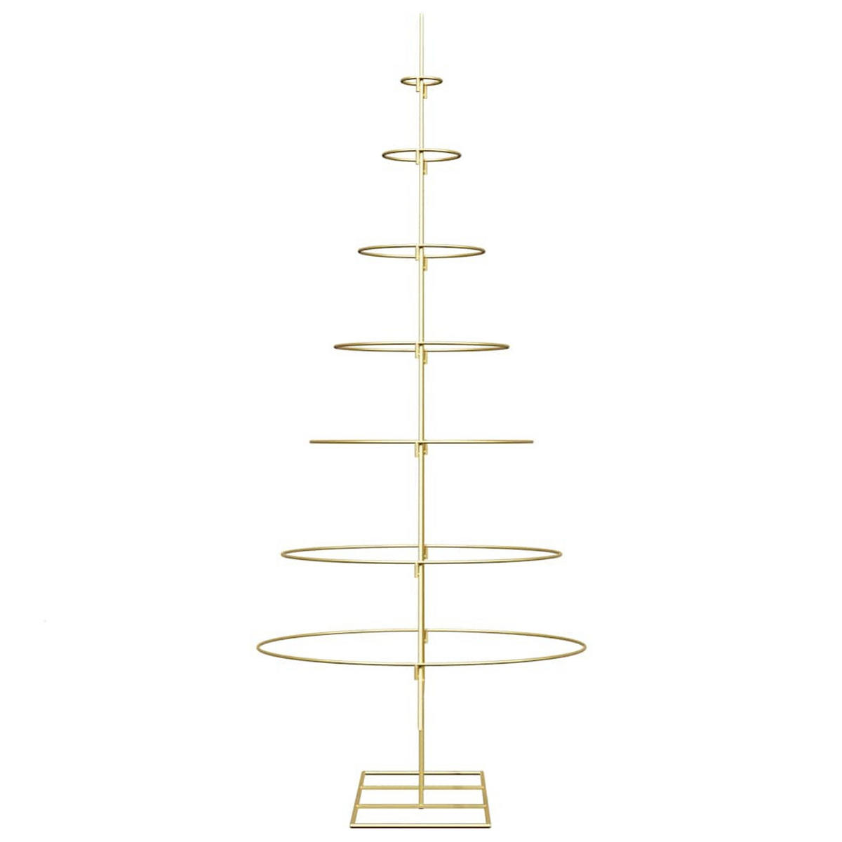 WEIHNACHTSBAUM Metall Gold 180 Cm Pulverbeschichteter Stahl - Goldfarben, Metall (180cm) - vidaXL