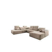 ECKSOFA Multifunktional Mindy X Stoff Verita KaltesBeige Rechts - Creme, Holz (359/300cm) - Kaiser Möbel