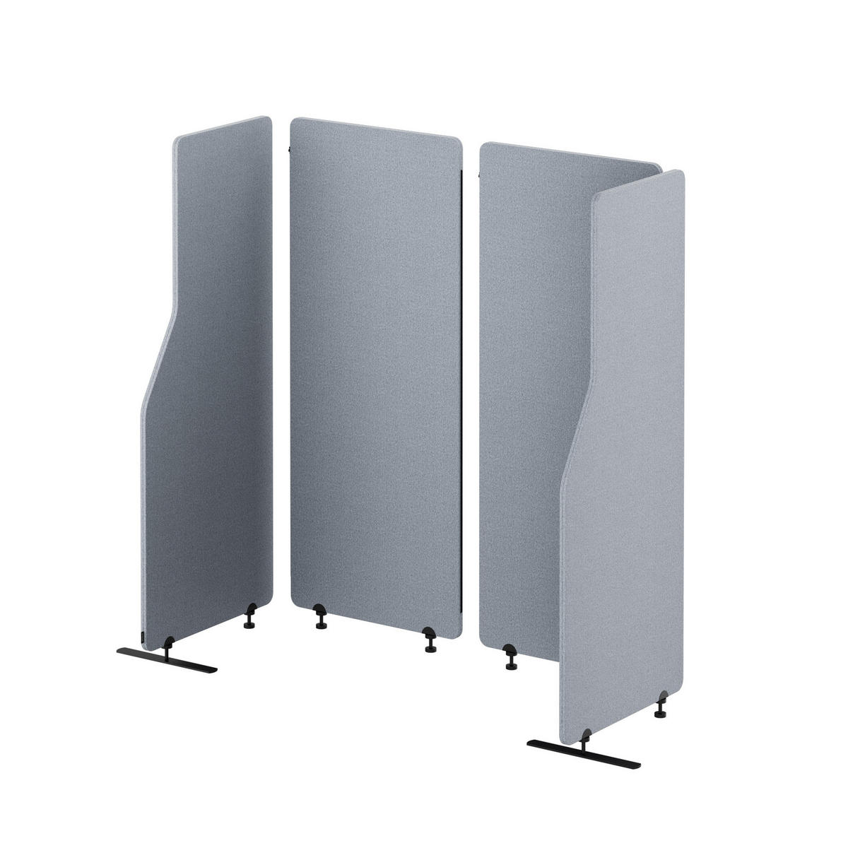 AKUSTIKSCHUTZWAND SADIE - Grau, Metall (240/145/2cm) - Jan Nowak