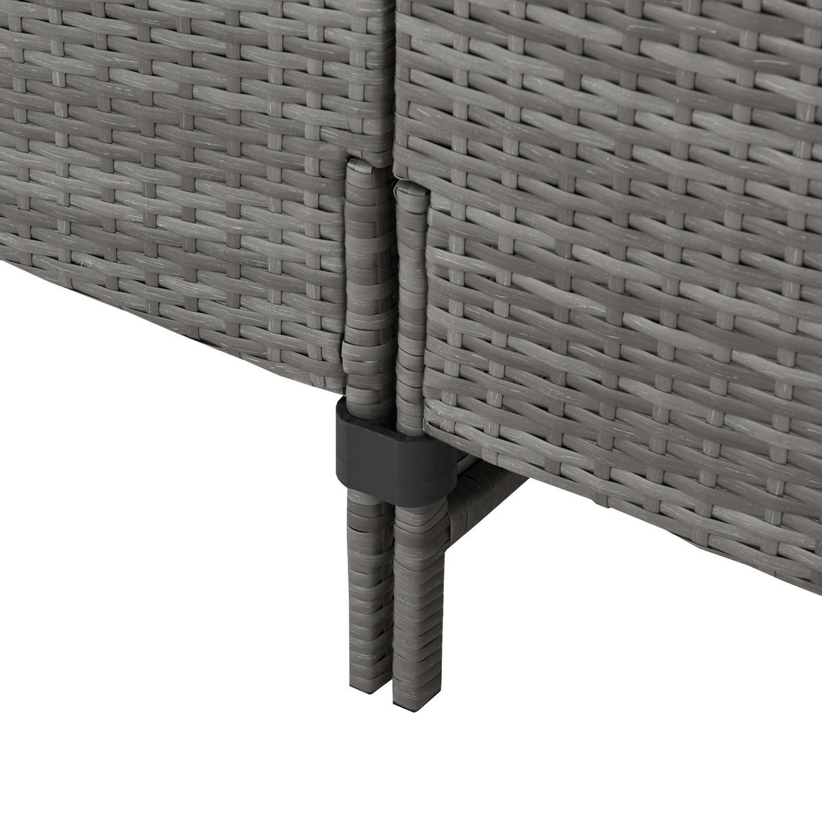 RATTAN-LOUNGE Madison - Grau, Kunststoff - SVITA