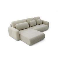 ECKSOFA NEST Universal mit Liegeflache 157x240 cm - Olivgrün, Textil (280/187cm) - Muffo