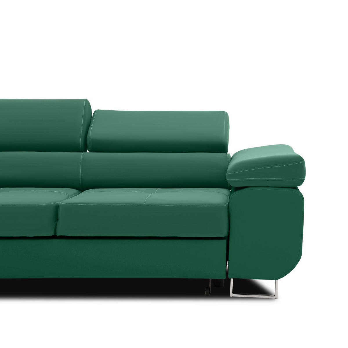 SOFA 2-SITZER MIT SCHLAFFUNKTION RIGATTO Dunkelgrün - Dunkelgrün, Textil (100/71/209cm) - Mebligo